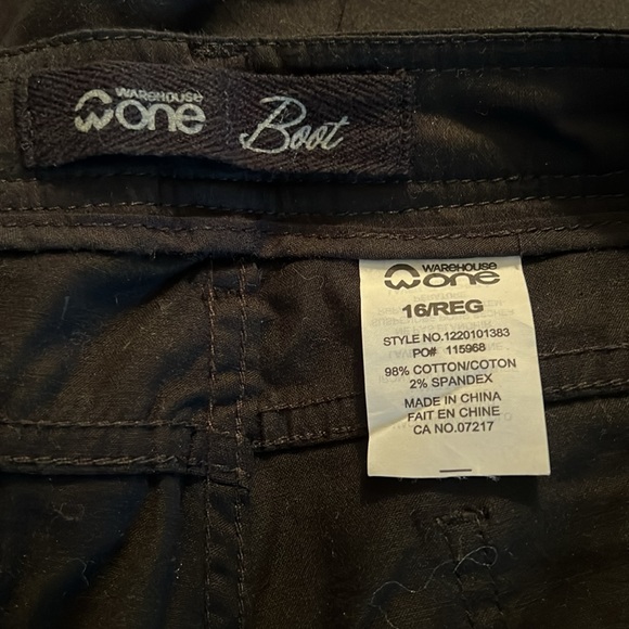 Warehouse One ladies black jeans, size 16 regular inseam 31 great stretch NWT - Picture 6 of 6